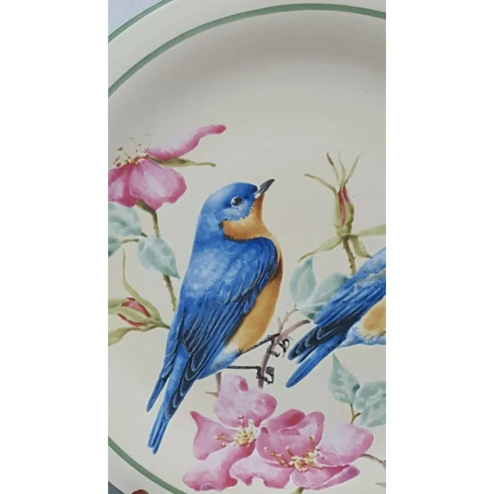 2 Lenox Summer Greetings Eastern Bluebird Catherine McClund Salad Plates‎ 8.5